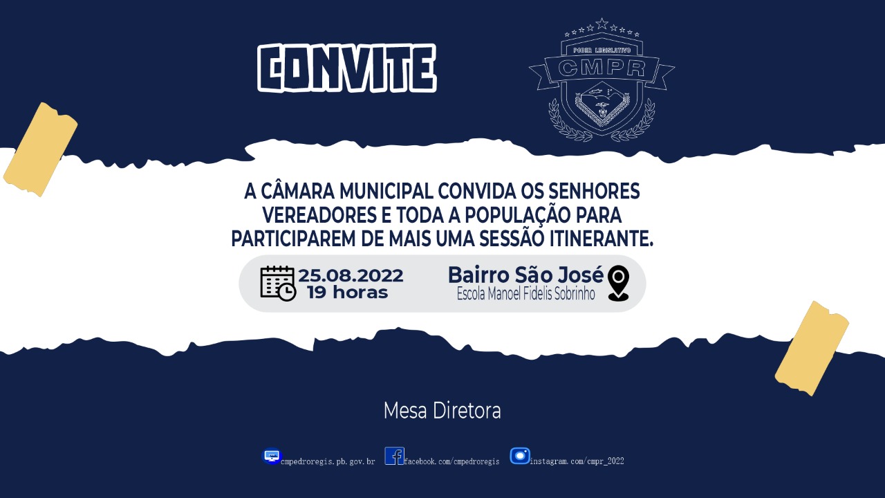 CONVITE - SESSÃO ITINERANTE - 25.08.2022